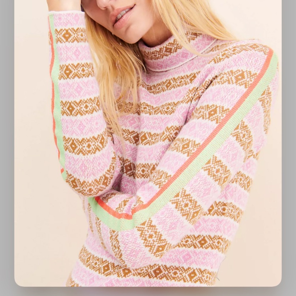 Anthropologie multicolor turtleneck